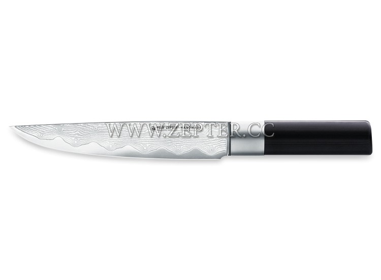 Нож для мяса с черной ручкой